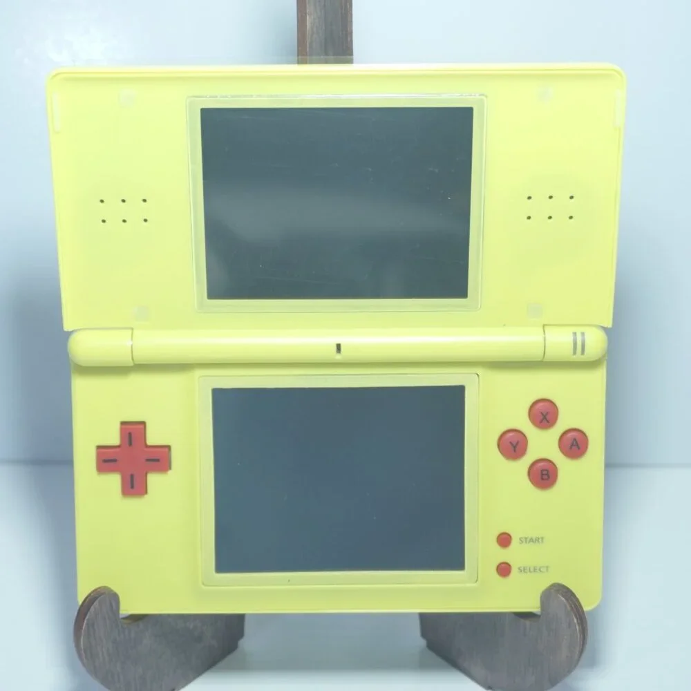 Nintendo DS Lite Mimikyu Yellow & Red Handheld System with Charger & Stylus Pen